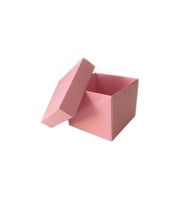 Komple Karton Kutu Düz Renk 8x8x6.5 CM (25 Adet)  Pembe