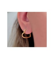 Kalp Figür Gold Küpe