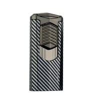Quantoro 3 Torch Pürmüz Siyah-Karbon Metal Puro Çakmağı - TRZ1007