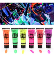 Neonlu Glow Parti Yüz Boyası 6 Renk 6 Adet