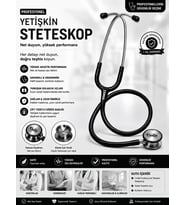 Profesyonel Yetişkin Stetoskop - Siyah Seri