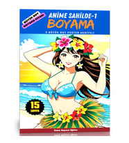 Anime Sahilde Boyama Kitabı-1 (Büyük BOY)