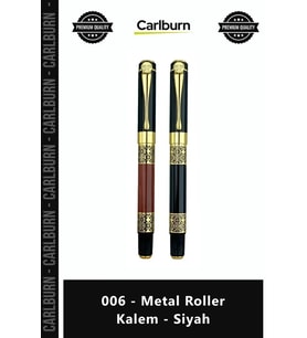 Özel Üretim Kurumsal Hediye Lüks Kaliteli Şık Ofis Tasarım Promosyon 006 Metal Roller Kalem Siyah