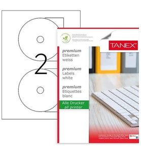 Tanex 3117 Lazer Yazıcı Cd Etiketi 117 mm. (2 paket/400 adet etiket)