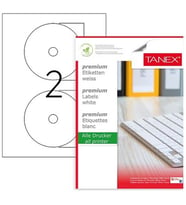 Tanex 3117 Lazer Yazıcı Cd Etiketi 117 mm. (2 paket/400 adet etiket)