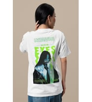 Tasarım Billie Eilish Ocean Eyes Sırt Baskılı Unisex Oversize Şarkıcı Tişört