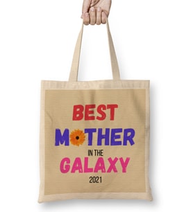 BEST MOM Mommy Flower Mothers Day 2021 Bez Çanta Uzun Saplı