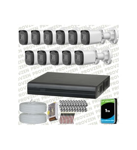 Provzen Dahua Full HD 11 Kameralı Güvenlik Kamerası + 1TB HDD