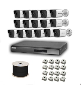 Hikvision 4mp Mikrofonlu 16 Kameralı Tak Çalıştır Hazır IP Kamera Seti Hard Disk Yoktur