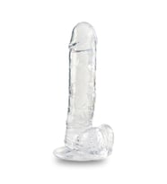 MYST COLOR Dildo Realistik Jel Dokuda Ultra Yumuşak Şeffaf Yapay Penis 22 CM