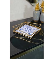 ÇARŞI HANEM Gold Kaplama Metal Peçetelik Sunum Sofra Mutfak