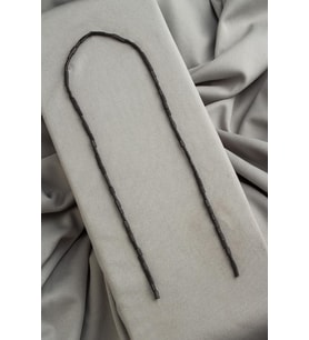 Hematit Doğal Taş Mat Siyah Silindir Kesim 3x5mm Dizi [AA]