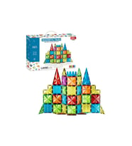 Manyetik Tiles Renkli 45 Parça Manyetik Yapı Magnetic Bloklar