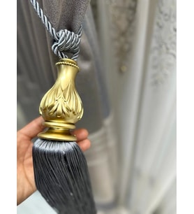 NİVEMESHOME GRİ SAÇAKLI GOLD APARAT TAVAN TOPLAMA BRAÇOL