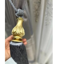 NİVEMESHOME GRİ SAÇAKLI GOLD APARAT TAVAN TOPLAMA BRAÇOL