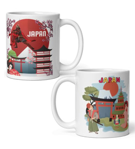 Japonya Kupa Bardak 2 Adet Seyahat Hatıra Japan Mug (Karışık)