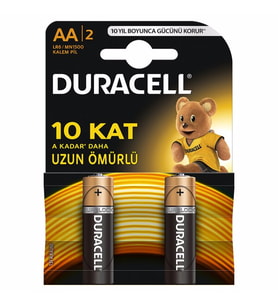 Duracell AA 1,5V pil (2 Adet)