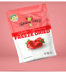 MADAME LYRAS Freeze Dried 4 Adet Bütün Çilek Paketi (16gr)