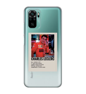 Redmi Note 10/Note 10S Uyumlu Charles Leclerc Desenli Şeffaf Telefon Kılıfı