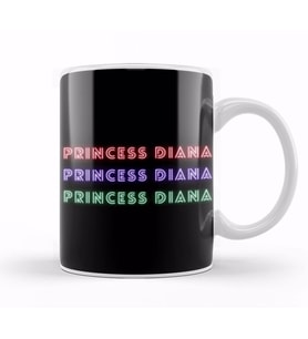 Princess Diana Quotes Art Gift  UK Vintage Retro Style Kupa Bardak Porselen
