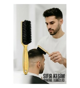 Mey İthalat® Gold Fade Fırça – Berberler İçin Sıfır Kesim ve Makine Temizleme Fırçası 722304