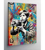 Kanvas Tablo Fotoğraf Çeken Çocuk