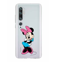 Xiaomi Mi Note 10 Uyumlu Kapak Minnie Mouse Tasarımlı Şeffaf Silikon Kılıf