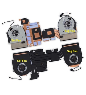 Asus FX503VD-DM077 ile Uyumlu Fan Sağ V2