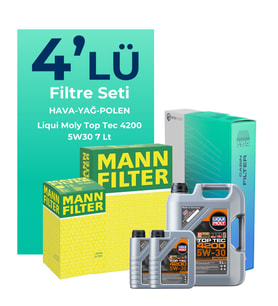 MANN BMW X6 40 Dizel Filtre Bakım Seti Liqui Moly Motor Yağlı (2014-2019) 4 Lü