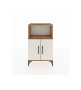 Arges Komodin 2 Raflı 2 Kapaklı 60x30x96 Çam-Aytaşı