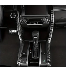 HONDA CİVİC FC5 FK7 2016 2021 model SEDAN HATCHBACK Vites Kolu Sol ve Sağ Trim KARBON AKSESUAR (Siyah)