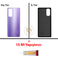 Oppo KAPAK Yapıştırıcı Reno 4 Mor Yapıştırıcı B-7000 Yapıştırıcı Arka Kapak Arka Cam Batarya Kapağı Lazer Kesim Kapak Pil Kapağı Back Cover