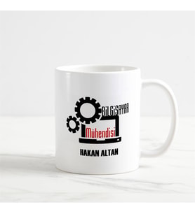 Bilgisayar Mühendisi Kupa Bardak (1. Tasarım) (Beyaz)