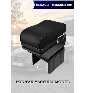 renault megane 32011 kol dayama Lüks geniş model Siyah Yastıklı Deri