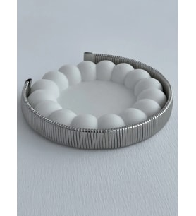 Özel Seri Tırtıklı Marka Model Gümüş Choker Kolye