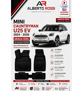 MINI CAUNTRYMAN U25 EV 2024 - 2026 Araca Özel Kauçuk 3D Profesyonel Oto Paspası