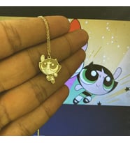 Kişiye Özel 925 Ayar Gümüş Powerpuff Girls 'Buttercup' Kolye