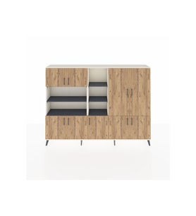 Arges Dolap 14 Raflı 9 Kapaklı 220x30x163 Aytaşı-Çam/Antrasit