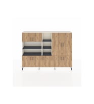 Arges Dolap 14 Raflı 9 Kapaklı 220x30x163 Aytaşı-Çam/Antrasit