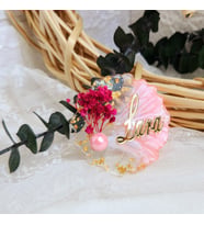 30 Adet Pembe Epoksi Yenidoğan Bebek Hedediyelik Magnet-
