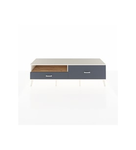 Hyperion TV Ünitesi Tek Raflı 2 Çekmeceli  176x44x51 Aytaşı-Çam/Antrasit