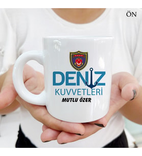 Deniz Kuvvetleri Renkli Tasarımlar ve Dekoratif Kişiye Özel Kupa Bardaklar