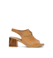 Pierre Cardin PC-54632 Kadın Hakiki Deri Topuklu Sandalet Taba