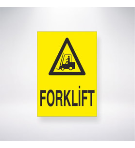 Forklift 21x28 Arkası Yapışkanlı Levha