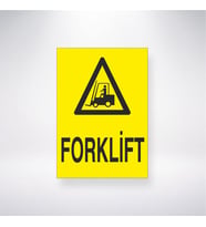 Forklift 21x28 Arkası Yapışkanlı Levha