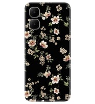 Infinix Smart 10 Kılıf Boutique Baskılı Resimli Siyah Fon Çiçek Pcode -045