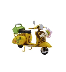 Dekoratif Metal Scooter Önü Sepetli