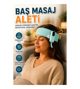 Sıkıştırmalı Baş Masaj Aleti Isı Destekli Rahatlatıcı Kafa Masaj Cihazı