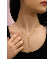 MYOROGOLD, 14 Ayar Altın Kalp Motifli Halat Zincir Kolye