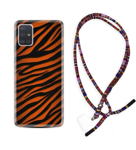 Samsung a71 A72 A73 A7 A9 2018 C7 C9 Kılıf Boyun Asklı Rasta Silikon Leopar Yeni 1676